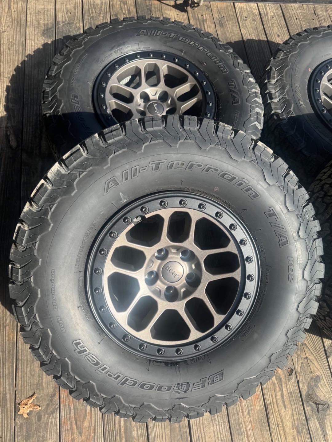 š„ RARE Bronze Edition: OEM 392 XR 17" Beadlock Wheels & 35" Tires (Set of 5)