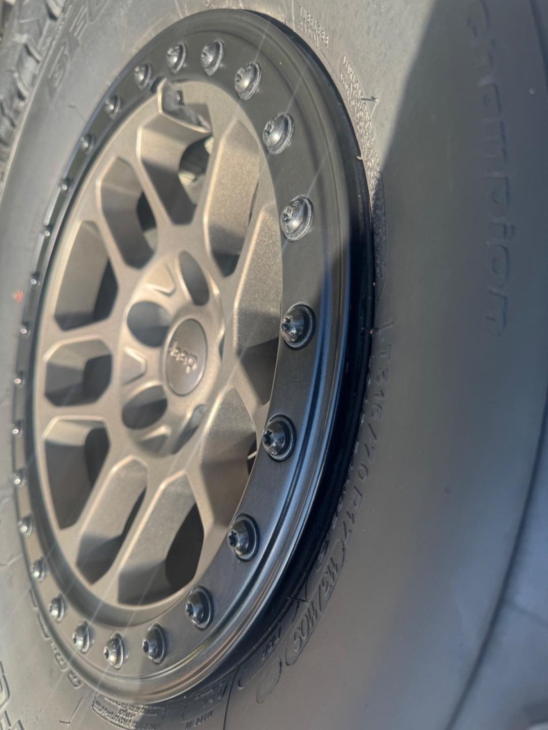 š„ RARE Bronze Edition: OEM 392 XR 17" Beadlock Wheels & 35" Tires (Set of 5) - Image 4