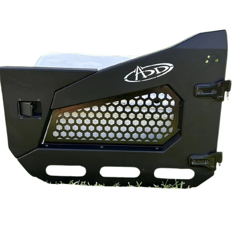 Addictive Desert Designs half doors (4 total) that fit both the Jeep Wrangler JL and the Jeep Gladiator JT