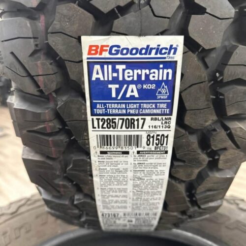 Set of 5 New BFGoodrich All-Terrain T/A KO2 Tires – LT285/70R17 Load Range C