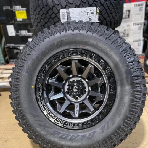 18×9 Fuel D716 Covert Gray Wheels & 35″ Atturo Trail Blade XT Tires – Set for Jeep Wrangler JK / JL