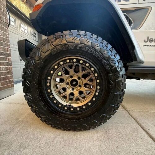 Baja Built True Beadlock Wheels – Matte Dark Bronze with Black Beadlock Rings – 17×9 – 5×127 – Set of 5