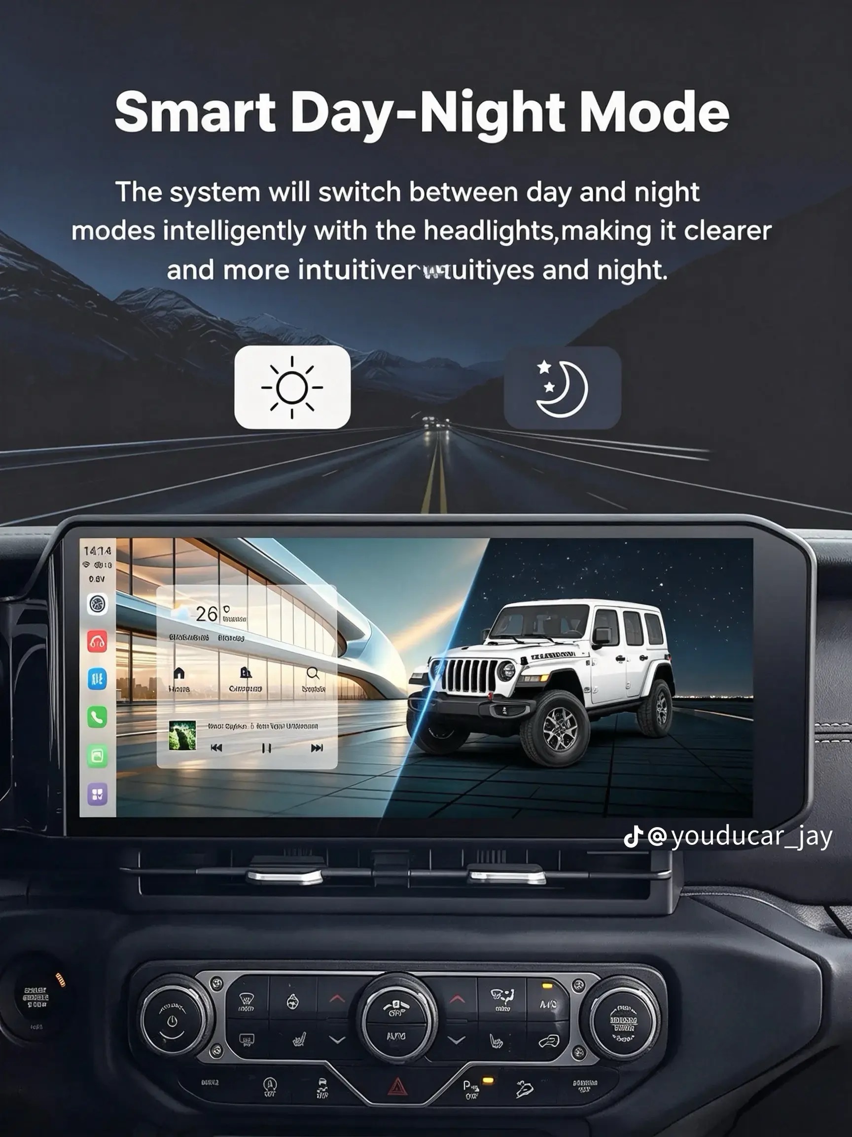 15 Inch Android Screen Upgrade for Jeep Wrangler - Image 2