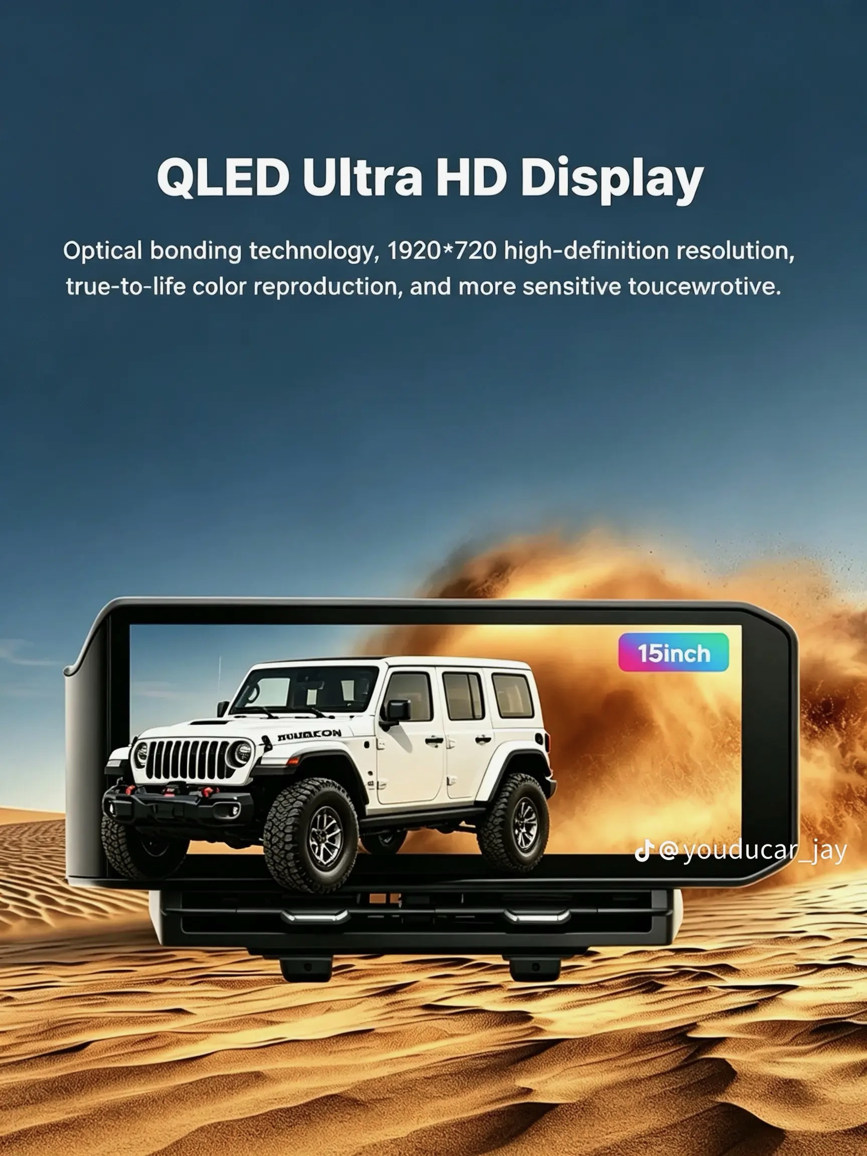 15 Inch Android Screen Upgrade for Jeep Wrangler